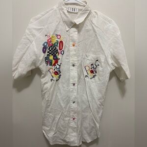 Colorful Embroidered and Beautiful Buttons Unisex Shirt